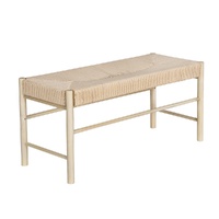 Artiss Dining Bench Paper Rope Seat Wooden Chair 100cm thumbnail