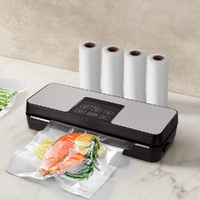 Devanti Food Vacuum Sealer Machine Auto Seal Cutter 5 Modes Storage Bags 4 Rolls thumbnail