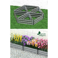 Green Fingers Garden Bed 86x86x30cm Planter Box Raised Container Galvanised Herb thumbnail