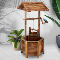Gardeon Garden Decor Outdoor Ornament Wooden Wishing Well thumbnail