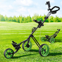 Everfit Golf Buggy Quick Folding Trolley Golf Cart 3 Wheels Height Adjustable thumbnail