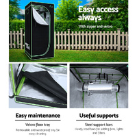 Green Fingers Grow Tent 70x70x160CM 1680D Hydroponics Kit Indoor Plant Room System thumbnail