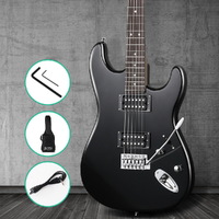 Alpha 41 Inch Electirc Guitar Humbucker Pickup Switch Full Size Black thumbnail