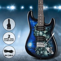 Alpha 41 Inch Electirc Guitar Humbucker Pickup Switch Full Size Skull Pattern thumbnail