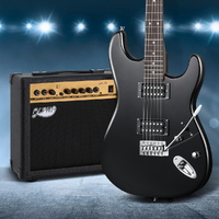 Alpha Electric Guitar Music String Instrument 20W Amplifier Black thumbnail