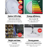 Leier LED High Bay Lights 150W UFO Industrial Shed Warehouse Factory Lamp White thumbnail