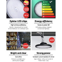 Leier LED High Bay Lights 200W UFO Industrial Workshop Warehouse Factory Lamp thumbnail