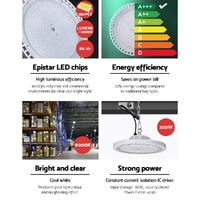 Leier LED High Bay Lights 200W UFO Industrial Shed Warehouse Factory Lamp White thumbnail