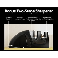 5-Star Chef 7PCS Kitchen Knife Set Stainless Steel Non-stick with Sharpener thumbnail