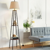 Artiss Floor Lamp 2 Tier Shelf Storage LED Light Stand Home Living Room Upright thumbnail