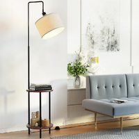 Artiss Floor Lamp 2 Tier Shelf Storage LED Light Stand Home Room Adjustable Head thumbnail