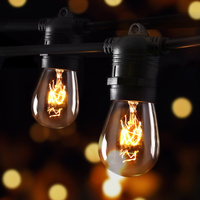 38m LED Festoon String Lights Outdoor Christmas Wedding Waterproof Garden Decor thumbnail