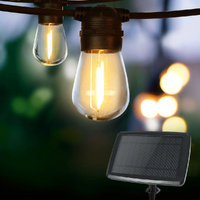 17m Solar Festoon Lights Outdoor LED String Light Christmas Party Garden Decor thumbnail