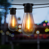 50m Solar Festoon Lights Outdoor LED String Light Xmas Party Decorations thumbnail
