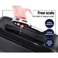 Wanderlite 28 Inch Luggage with TSA Lock Spinner Travel Suitcase Carry On Hard Shell Luggage Case Black thumbnail