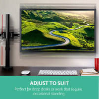 Artiss Monitor Arm Dual Desk Mount Screen Holder Bracket thumbnail