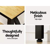 Artiss Computer Desk Laptop Table Bookshelf Desk Storage Rack Office Study Oak thumbnail