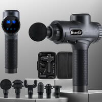 Everfit Massage Gun 30 Speed 6 Heads Vibration Muscle Massager Chargeable Black thumbnail