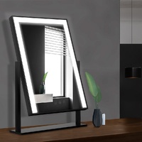 Embellir Makeup Mirror 25x30cm Hollywood Vanity with LED Light Rotation Black thumbnail