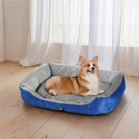 i.Pet Pet Bed Dog Cat Calming Soft Mat Sleeping Comfy Plush Cave Washable Blue thumbnail