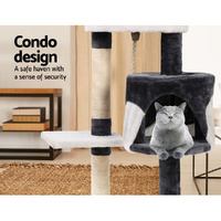 i.Pet Cat Tree 112cm Tower Scratching Post Scratcher Wood Condo House Furniture thumbnail