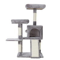 i.Pet Cat Tree 103cm Tower Scratching Post Scratcher Wood Condo House Trees Grey thumbnail
