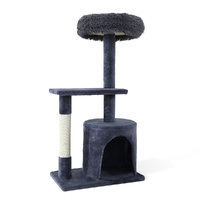 i.Pet Cat Tree 94cm Scratching Post Tower Scratcher Condo House Wood Trees Grey thumbnail