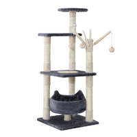 i.Pet Cat Tree 110cm Tower Scratching Post Scratcher Wood Condo House Bed Toys thumbnail
