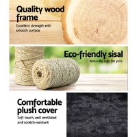 i.Pet Cat Tree 140cm Tower Scratching Post Scratcher Trees Toys Condo Bed Grey thumbnail