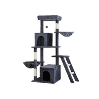 i.Pet Cat Tree Tower Scratching Post Scratcher 138cm Trees Condo House Grey thumbnail