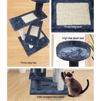 i.Pet Cat Tree 100cm Scratching Post Scratcher Tower Wood Condo House Trees Bed thumbnail