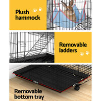 i.Pet Rabbit Cage 100cm Hutch 3 Level Indoor Guinea Pig Ferret thumbnail