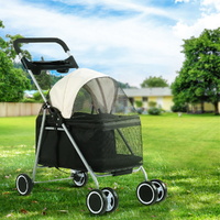 i.Pet Pet Stroller Pram Dog Cat Carrier Cage Large Travel Pushchair Foldable 4 Wheels thumbnail