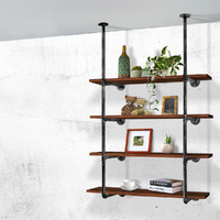 Artiss Floating DIY Pipe Shelf Metal Brackets Set of 2 thumbnail