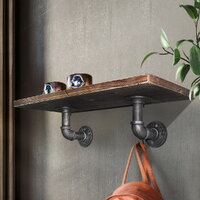 Artiss 8x Floating Pipe Shelf DIY Metal Wall Brackets thumbnail
