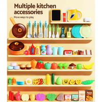 Keezi Kids Kitchen Pretend Play Set Cooking Sound Steam Light Function thumbnail