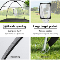 Everfit 3.5m Golf Practice Net Portable Training Aid Driving Target Tent Black thumbnail