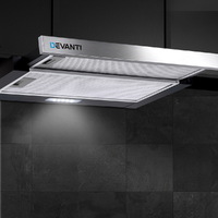 Devanti 600mm Range Hood 60cm Slide out Rangehood Stainless Steel thumbnail