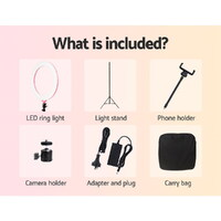 Embellir Ring Light 19" Tripod Stand Pink thumbnail