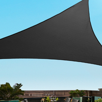 Instahut Shade Sail 5x5x5m Triangle 280GSM 98% Black Shade Cloth thumbnail