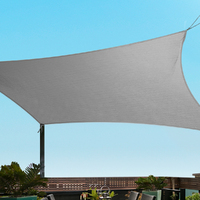 Instahut Shade Sail 4x5m Rectangle 280GSM 98% Grey Shade Cloth thumbnail