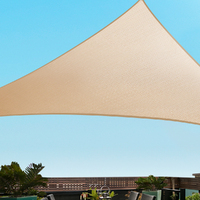 Instahut Waterproof Shade Sail 5x5x5m Rectangle Sand 95% Shade Cloth thumbnail