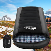 Weisshorn Sleeping Bag Single Thermal Camping Hiking Tent Black  -20°C thumbnail