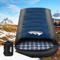 Weisshorn Sleeping Bag Single Thermal Camping Hiking Tent Blue -20°C thumbnail