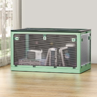 Artiss Storage Box Container Foldable Stackable 5 Sides Open Transparent 140L thumbnail