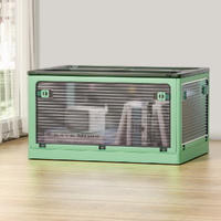 Artiss Storage Box Container Foldable Stackable 5 Sides Open Transparent 82L thumbnail