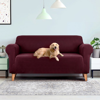 Artiss Sofa Cover Couch Covers 3 Seater Stretch Burgundy thumbnail