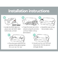 Artiss Sofa Cover Couch Covers 2 Seater Velvet Grey thumbnail