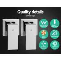 Cefito 8'' Rain Shower Head Set Handheld Round High Pressure wins Tap Chrome thumbnail