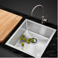 Cefito Handmade Kitchen Sink Stainless steel Sink 44cm x 45cm thumbnail